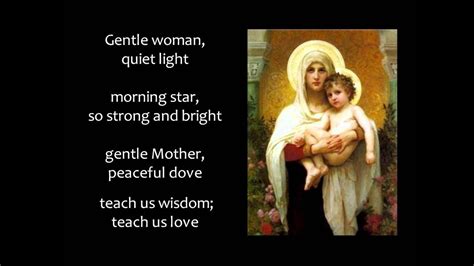 gentle woman song lyrics|hail mary blessed woman song.